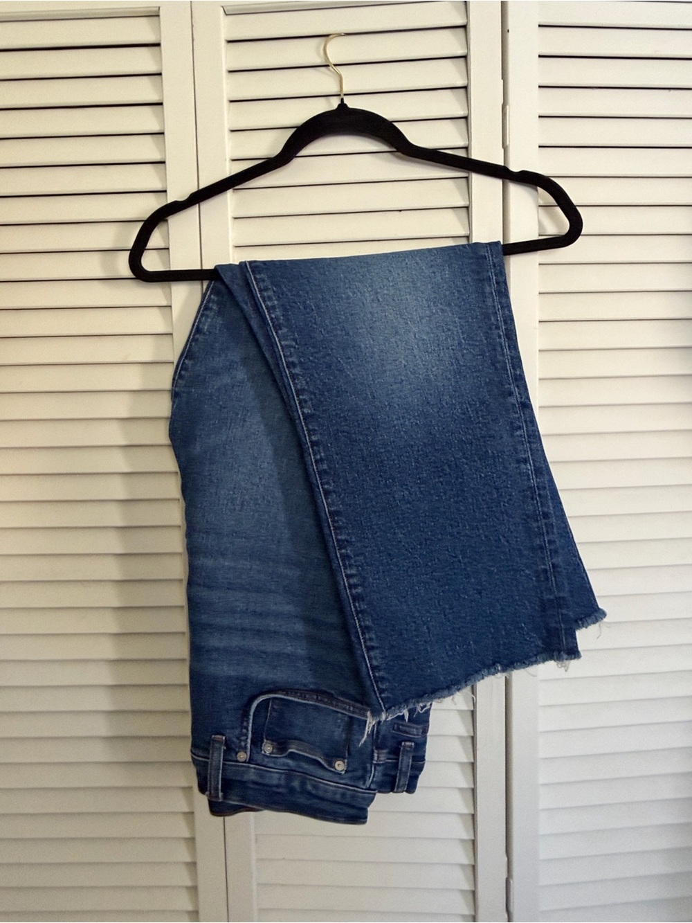 Madewell 90s Straight High Waist Raw Edge Ankle Jeans Medium Wash 30